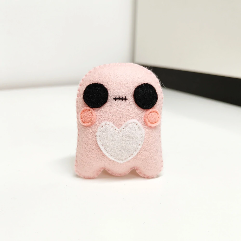 Duch kapesní #6 (light baby pink, white)