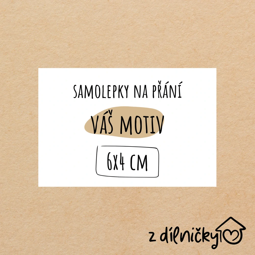 OBDÉLNÍK kulaté rohy - 6x4cm (arch - 12ks samolepek)