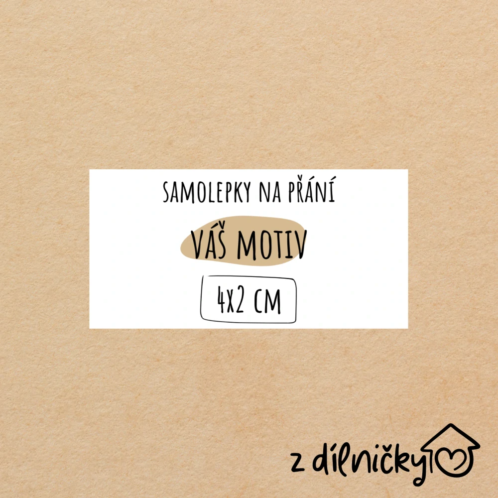 OBDÉLNÍK kulaté rohy - 4x2cm (arch - 36ks samolepek)