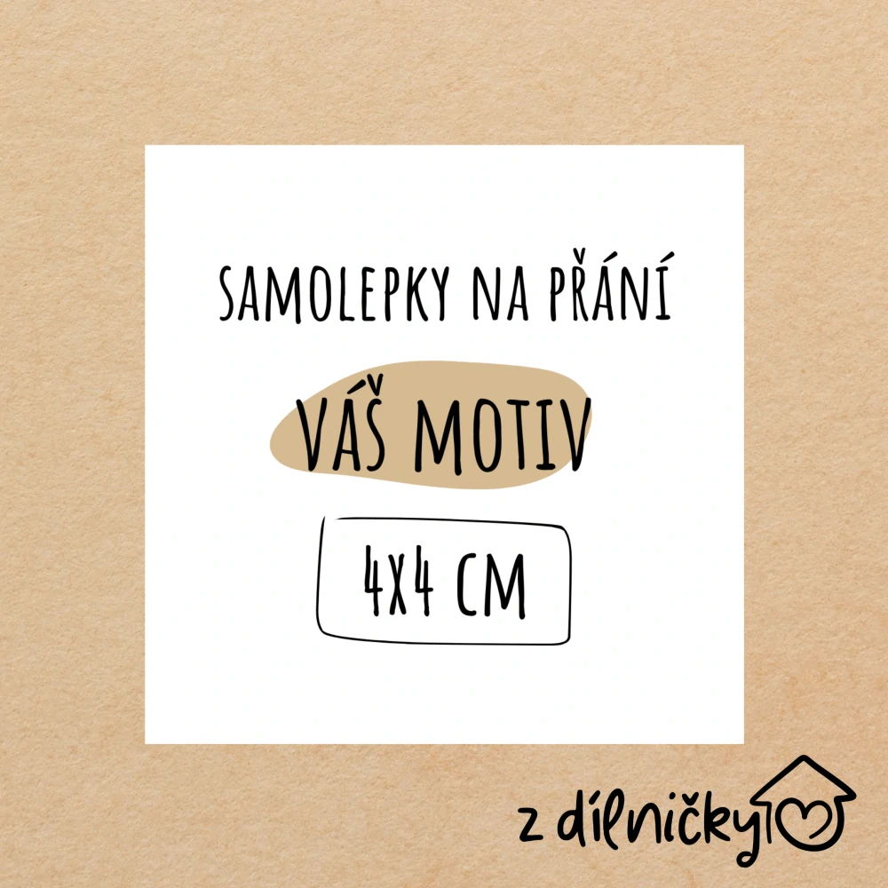 ČTVEREC kulaté rohy - 4x4cm (arch - 20ks samolepek)