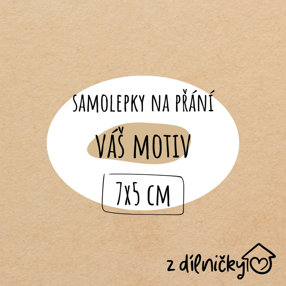 OVÁL - 7x5cm (arch - 9ks samolepek)