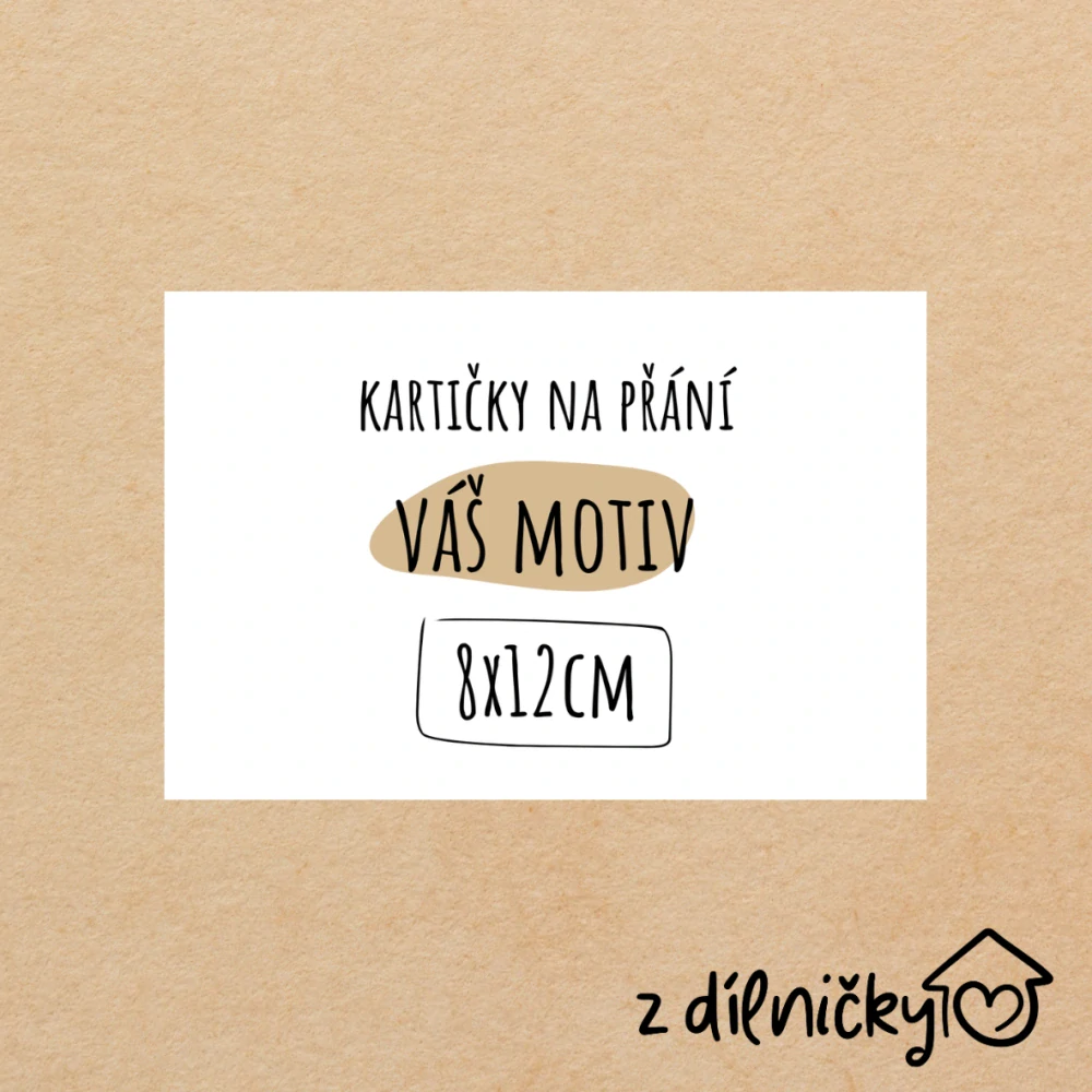 Kartičky na přání 10ks - 8x12cm