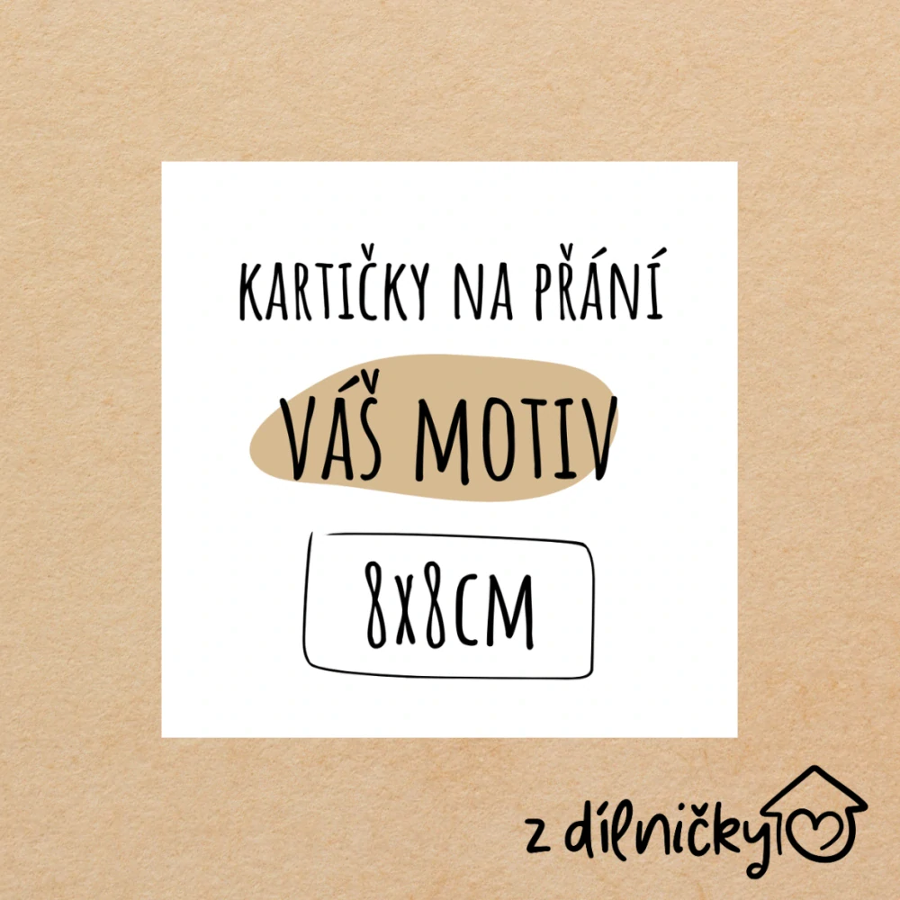 Kartičky na přání 10ks - 8x8cm
