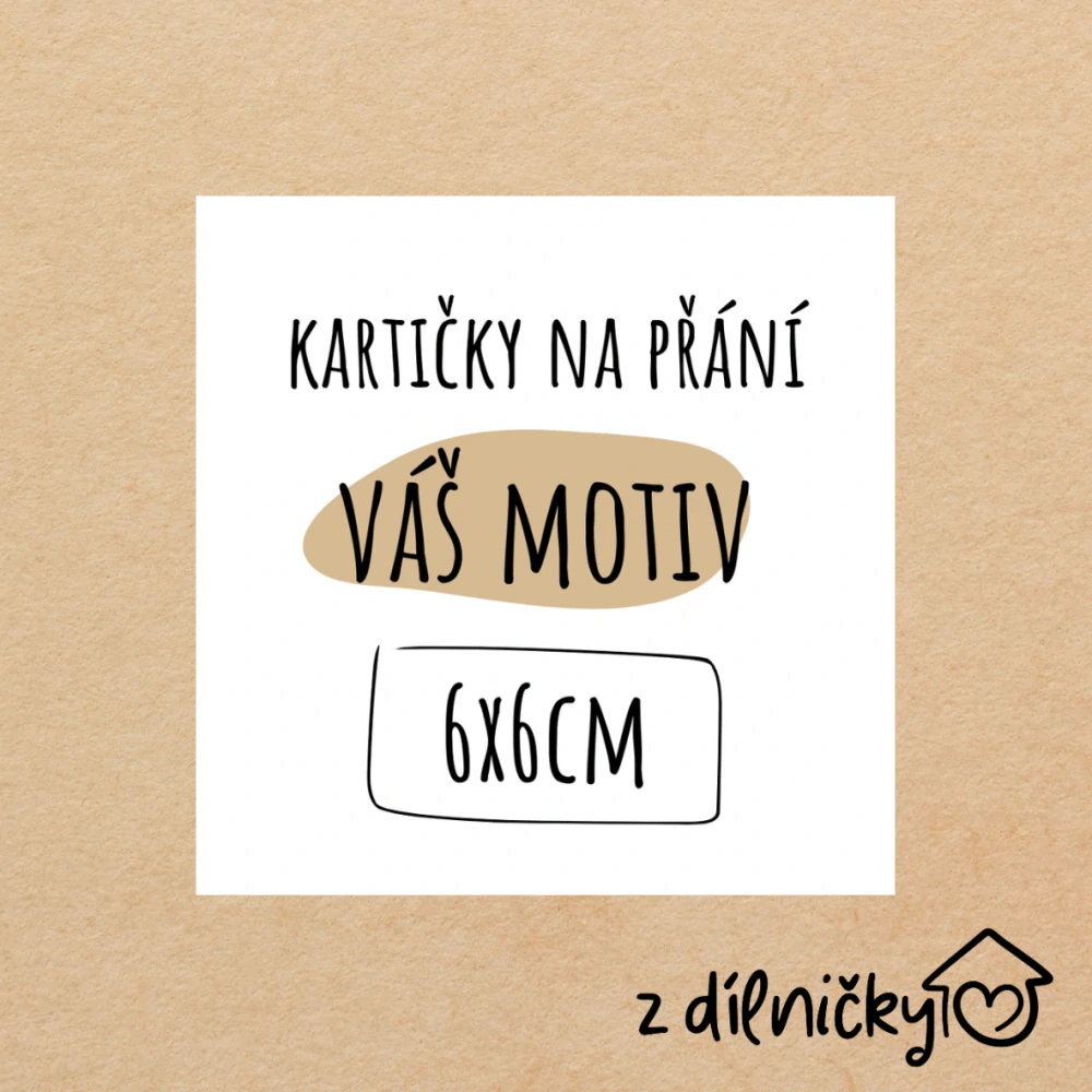 Kartičky na přání 10ks - 6x6cm