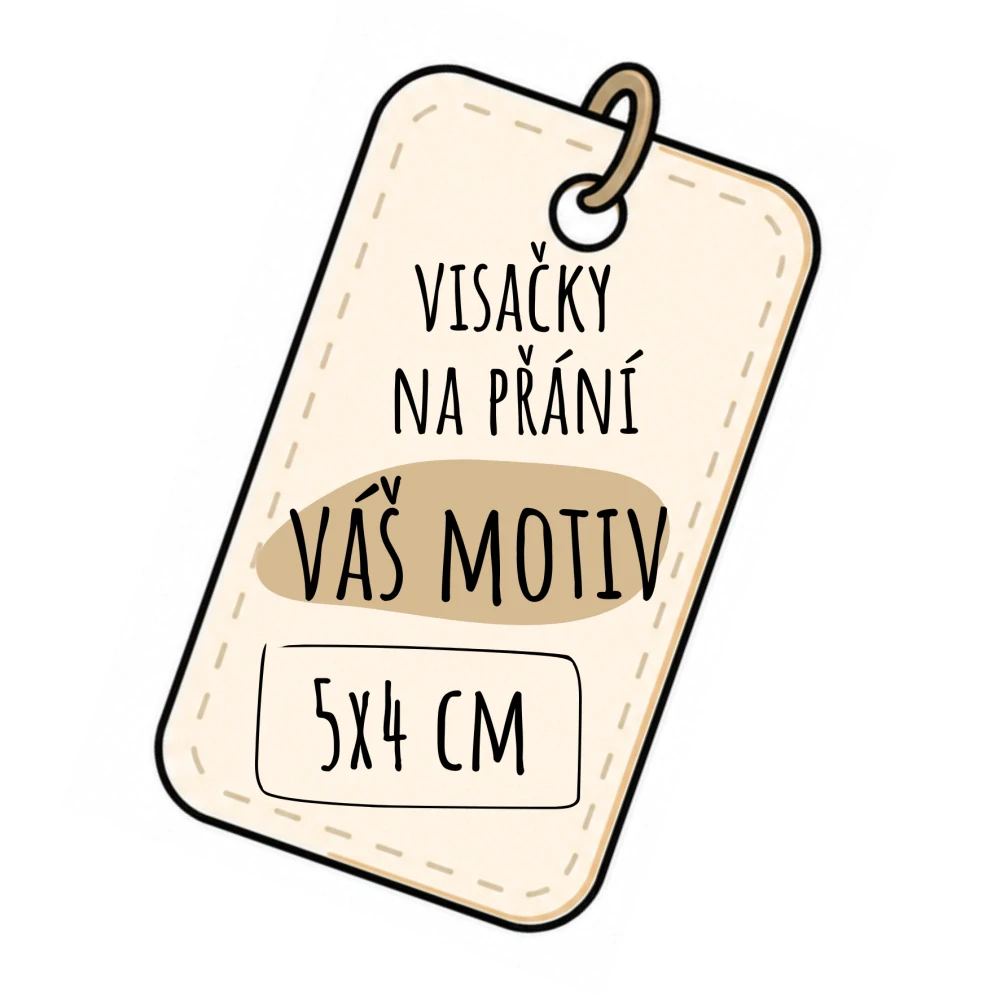 Visačky na přání - OBDÉLNÍK - 5x4cm (16ks)