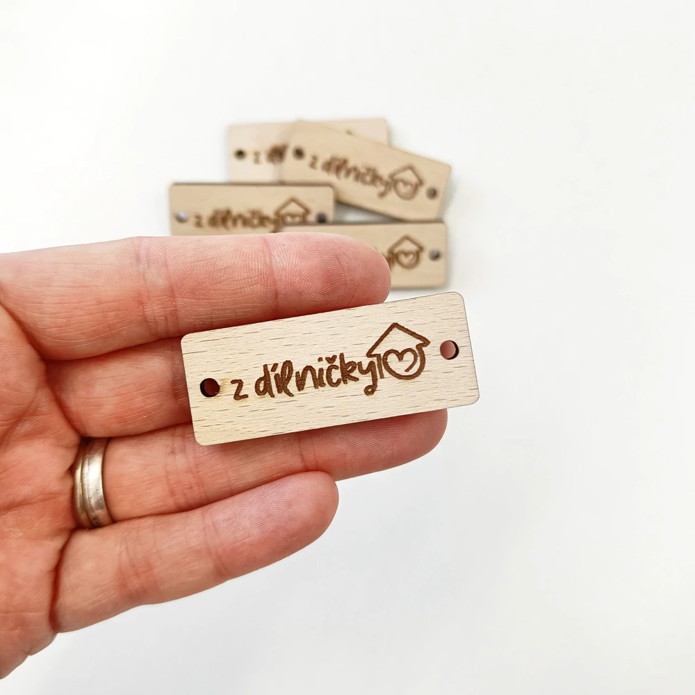 Dřevěné visačky NA PŘÁNÍ - obdélník 5x2cm