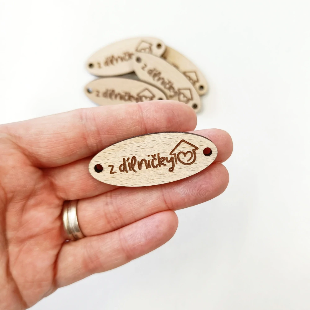 Dřevěné visačky NA PŘÁNÍ - ovál 5x2cm
