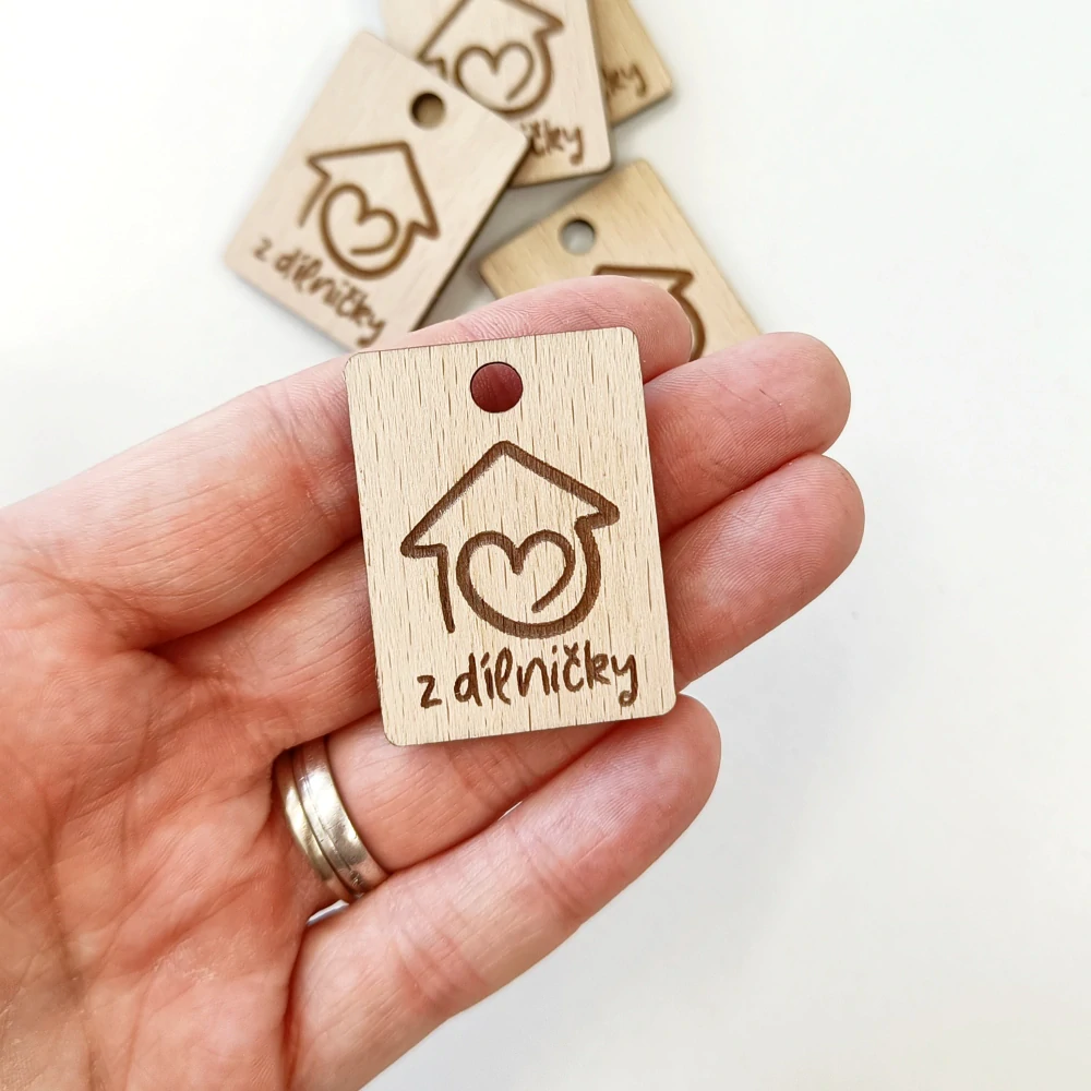 Dřevěné visačky NA PŘÁNÍ - obdélník 3x4cm