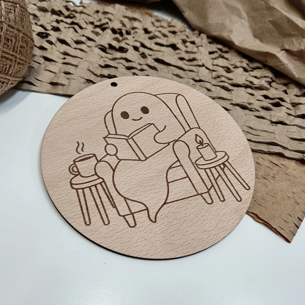 Dřevomalovánka - PODZIMNÍ POHODIČKA, kruh 15cm