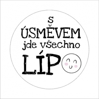 Samolepky "s úsměvem" 4cm (arch 20ks)
