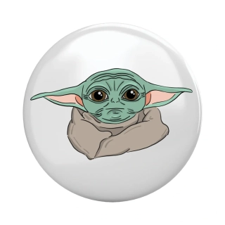 Placka - špendlík/magnet, 37mm - baby yoda