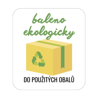 Samolepky "baleno ekologicky", 4,5x4cm (arch 20ks)