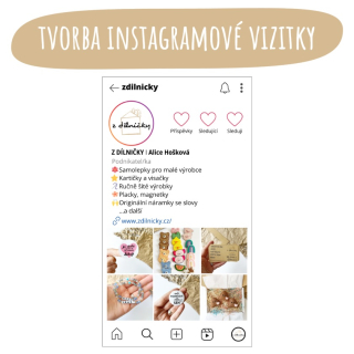 Tvorba návrhu instagramové vizitky