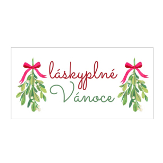Samolepky "láskyplné Vánoce", 5x2,5cm (arch 24ks)