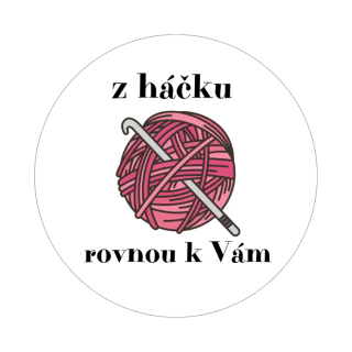 Samolepky "z háčku rovnou k Vám", kruh 4cm (arch 20ks)