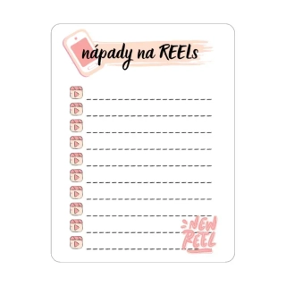 Velká samolepka do diáře/notesu - REELS růžová