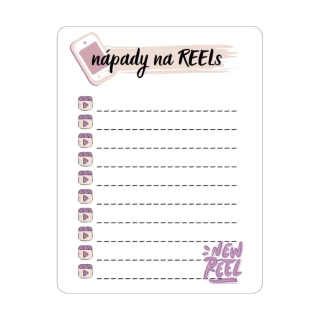 Velká samolepka do diáře/notesu - REELS fialová