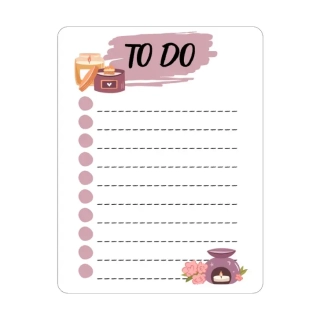 Velká samolepka do diáře/notesu - úkoly TO DO - svíčky