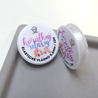 Elastické vlákno crystal 0,6mm, návin 15m