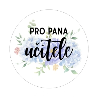 Samolepky - pro pana učitele, barevné květiny, kruh 4cm (arch 20ks)