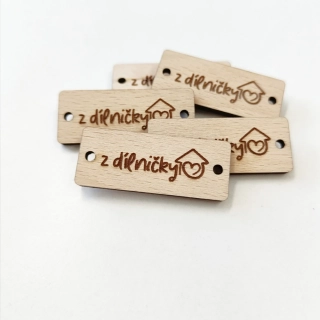 Dřevěné visačky NA PŘÁNÍ - obdélník 5x2cm