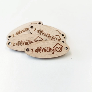 Dřevěné visačky NA PŘÁNÍ - ovál 5x2cm