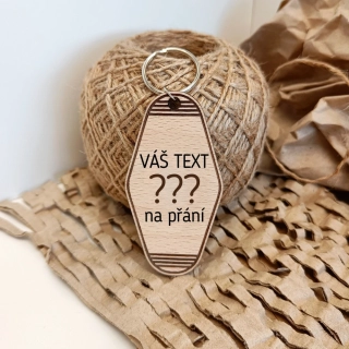 Dřevěný přívěsek - text NA PŘÁNÍ