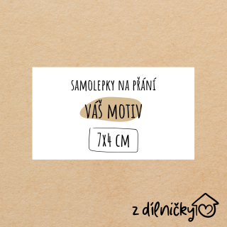 OBDÉLNÍK kulaté rohy - 7x4cm (arch - 10ks samolepek)