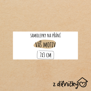 OBDÉLNÍK kulaté rohy - 7x3cm (arch - 14ks samolepek)