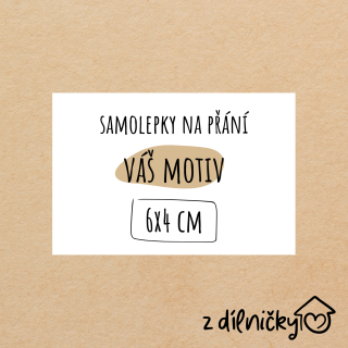 OBDÉLNÍK kulaté rohy - 6x4cm (arch - 12ks samolepek)
