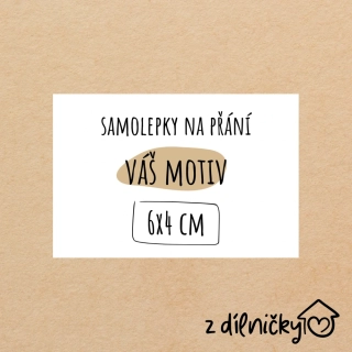 OBDÉLNÍK ostré rohy - 6x4cm (arch - 12ks samolepek)