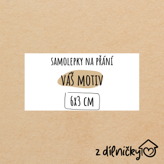OBDÉLNÍK kulaté rohy - 6x3cm (arch - 15ks samolepek)