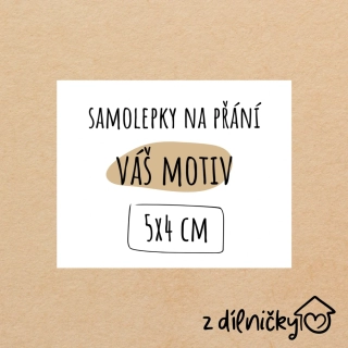 OBDÉLNÍK ostré rohy - 5x4cm (arch - 15ks samolepek)