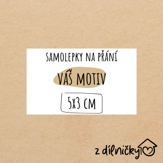 OBDÉLNÍK kulaté rohy - 5x3cm (arch - 21ks samolepek)