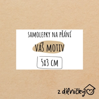 OBDÉLNÍK ostré rohy - 5x3cm (arch - 21ks samolepek)