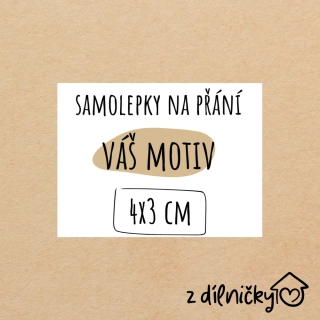 OBDÉLNÍK ostré rohy - 4x3cm (arch - 25ks samolepek)