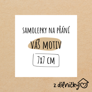 ČTVEREC kulaté rohy - 7x7cm (arch - 6ks samolepek)