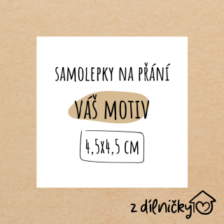 ČTVEREC kulaté rohy - 4,5x4,5cm (arch - 15ks samolepek)