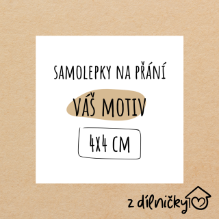 ČTVEREC kulaté rohy - 4x4cm (arch - 20ks samolepek)