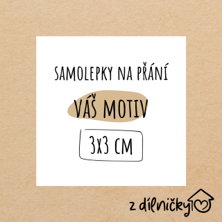ČTVEREC kulaté rohy - 3x3cm (arch - 30ks samolepek)