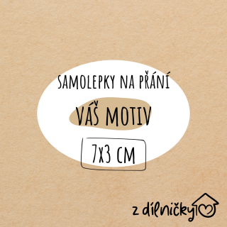 OVÁL - 7x3cm (arch - 15ks samolepek)