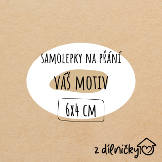 OVÁL - 6x4cm (arch - 14ks samolepek)