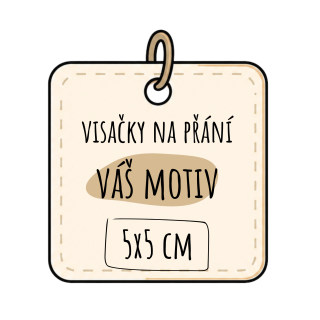 Visačky na přání - ČTVEREC - 5x5cm (12ks)