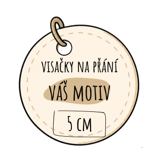 Visačky na přání - KRUH - 5cm (12ks)